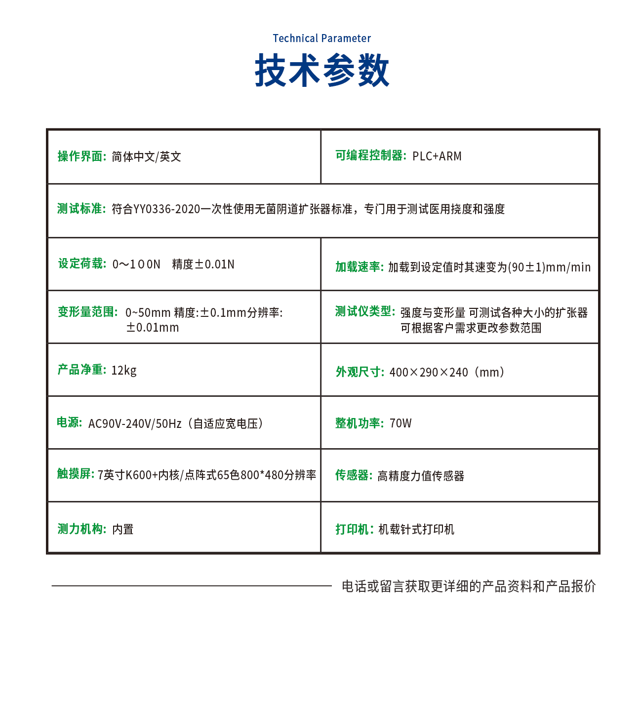 阴道扩张器测试仪